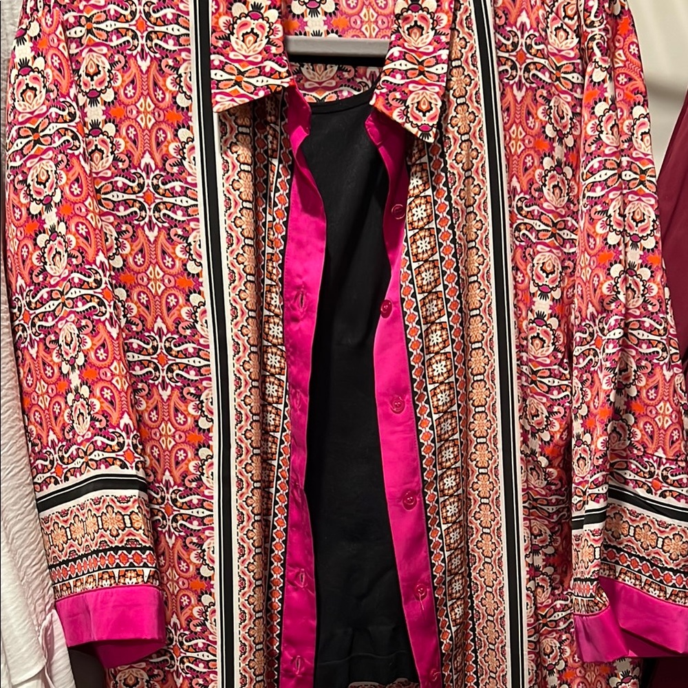 Rose & Olive Pink Patterned Men's Shirt - Picture 6 of 12